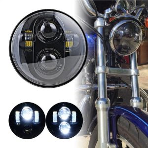 40W 5.75inch FARO LED para motocicleta H4 enchufe cromo negro faro sistema de luz autom¨¢tica