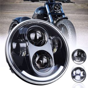 Faros de proyector led de motocicleta de alto lumen 5.75 '' Led faro 12v faro para Harley Davidson