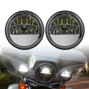 Morsun 4.5inch LED luz antiniebla para Harley Road Glide moto faro antiniebla