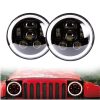 Morsun Auto Lighting system Black Chrome 58w Round LED Headlamp For 07-17 Jeep Wrangler Unlimited JK 4 Door
